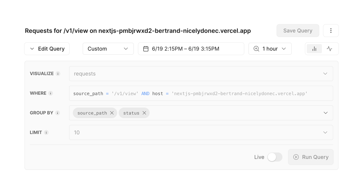 Vercel
				query builder ui component