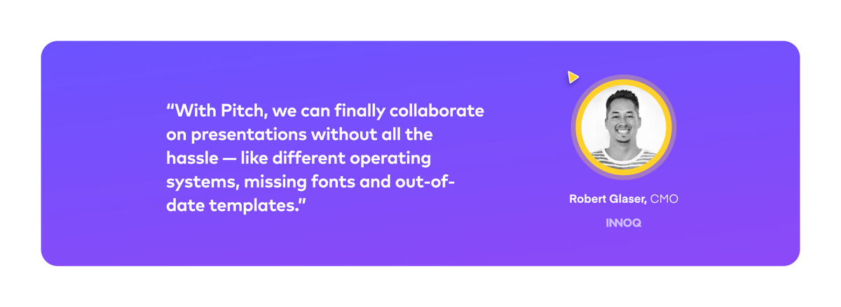 Pitch
				testimonial ui component