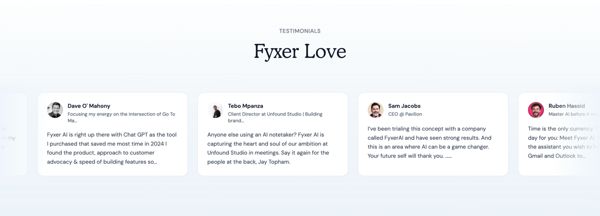 Fyxer
				testimonial ui component