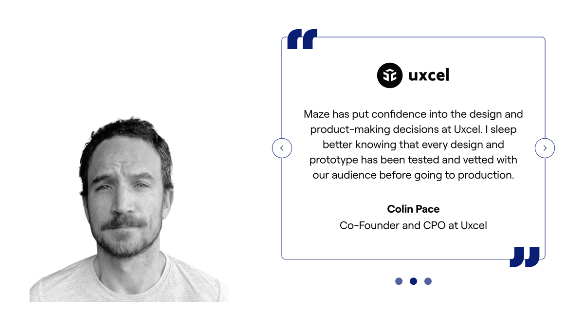 Maze
				testimonial ui component