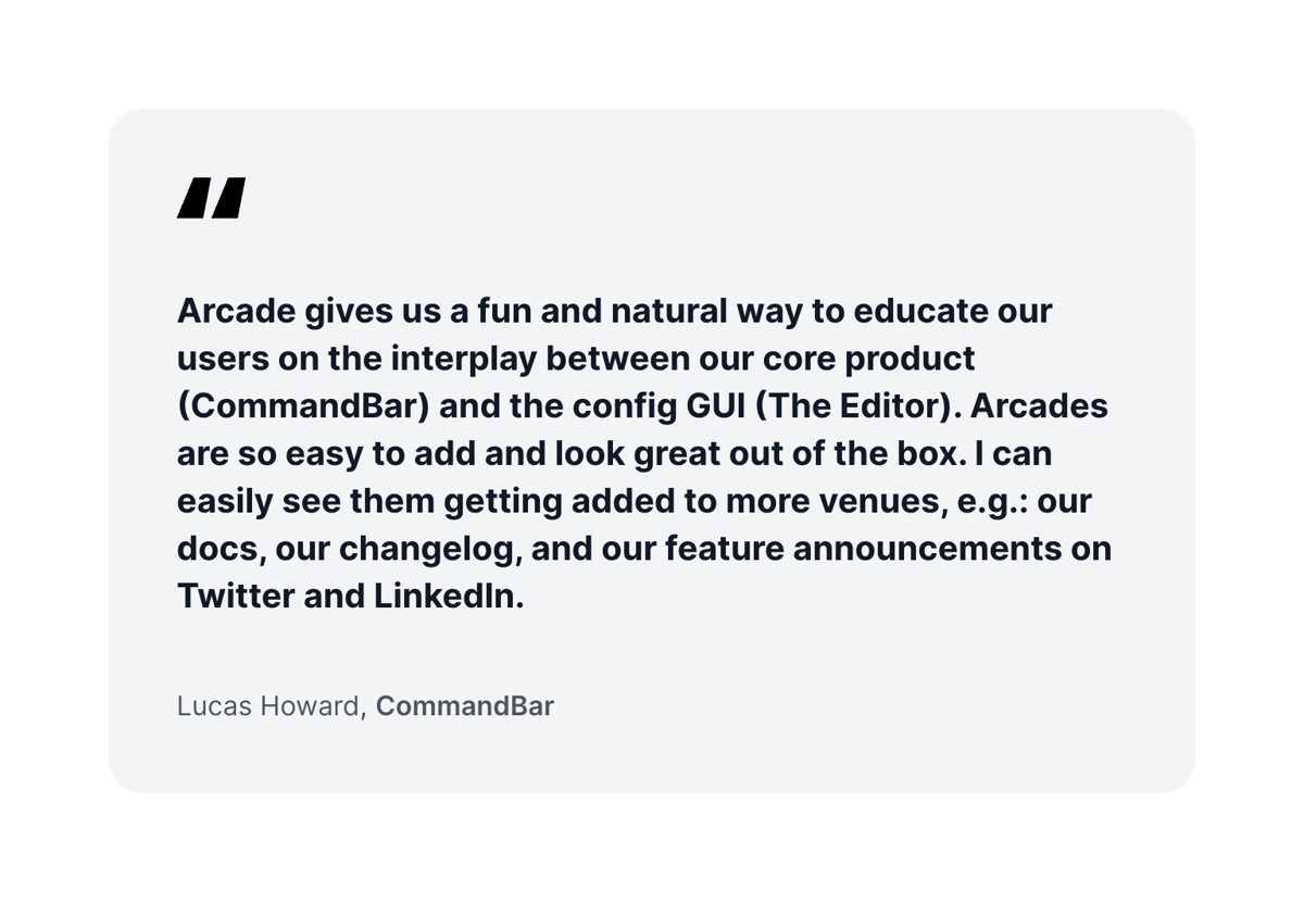 Arcade
				testimonial ui component