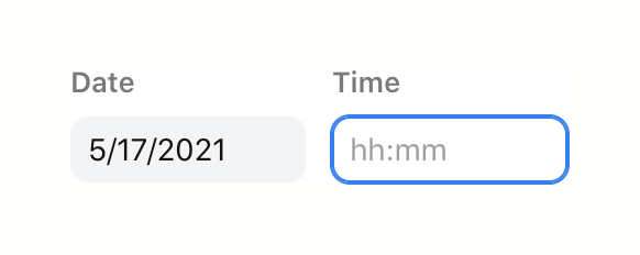 Front
				input date ui component