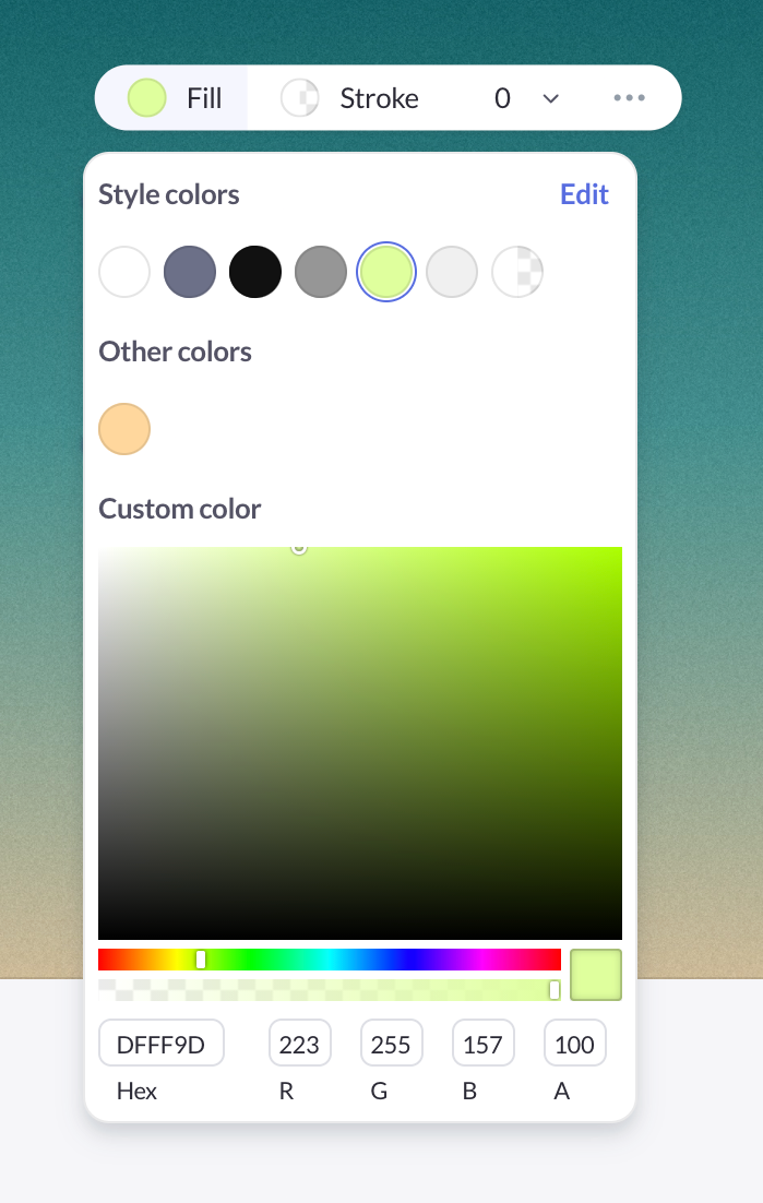 Pitch
				color picker ui component