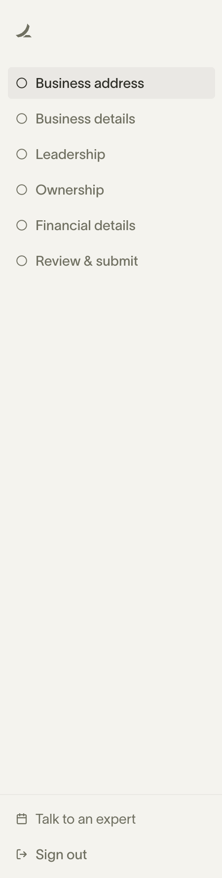 Ramp
				vertical navigation ui component