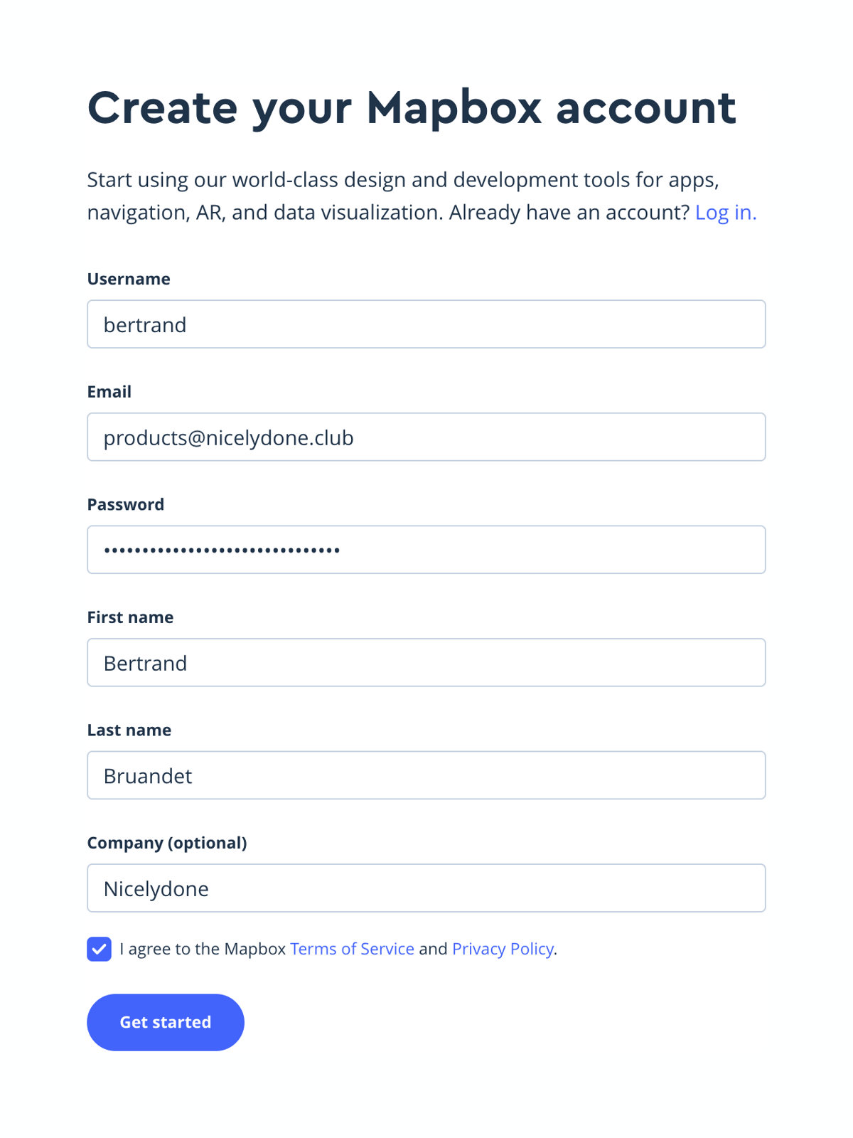 Mapbox
				form element ui component