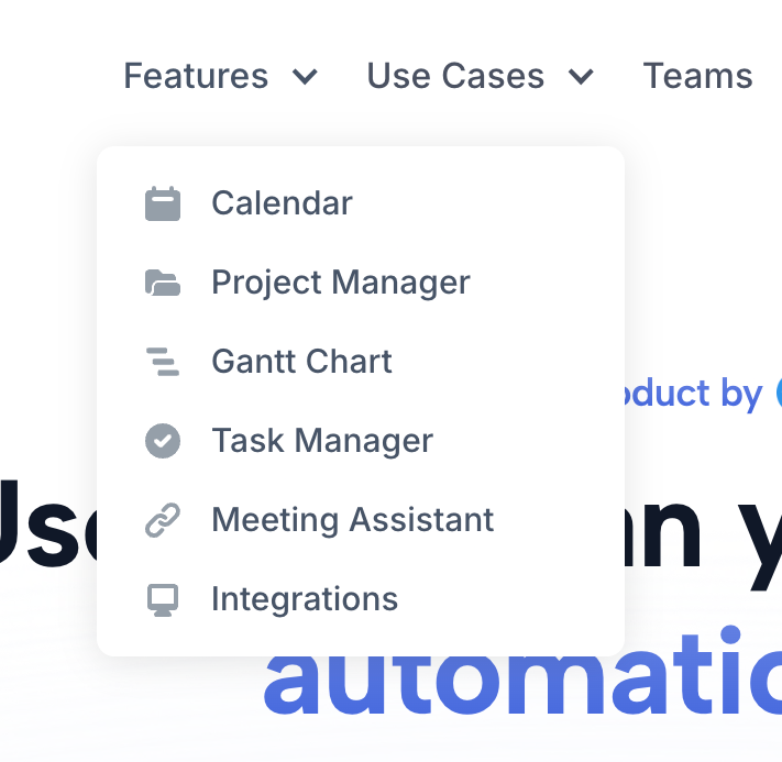 Motion
				flyout menu ui component