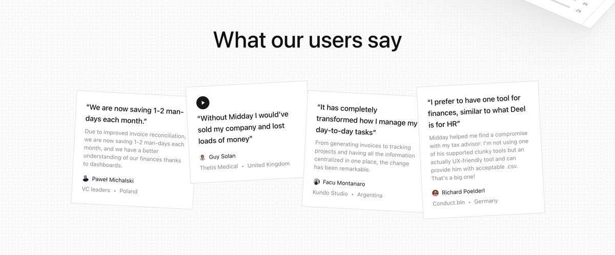 Midday
				social proof ui component