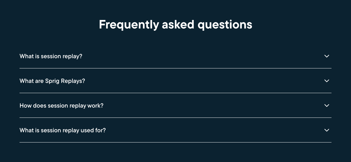 Sprig
				faq ui component
