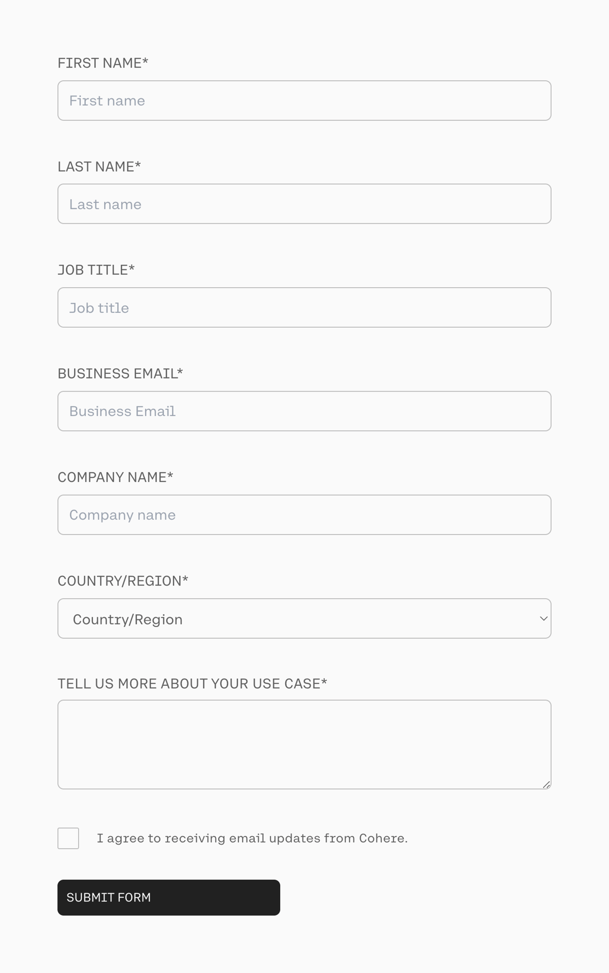 Cohere
				form element ui component