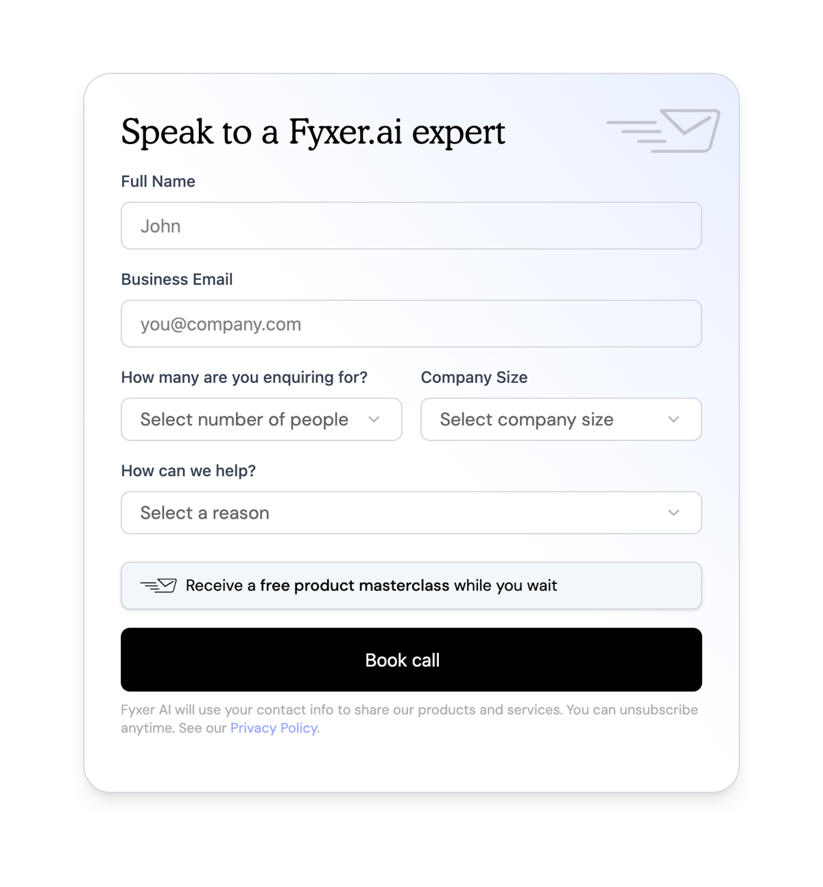 Fyxer
				form element ui component