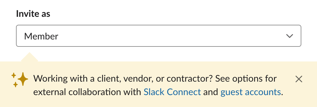 Slack
				tips ui component