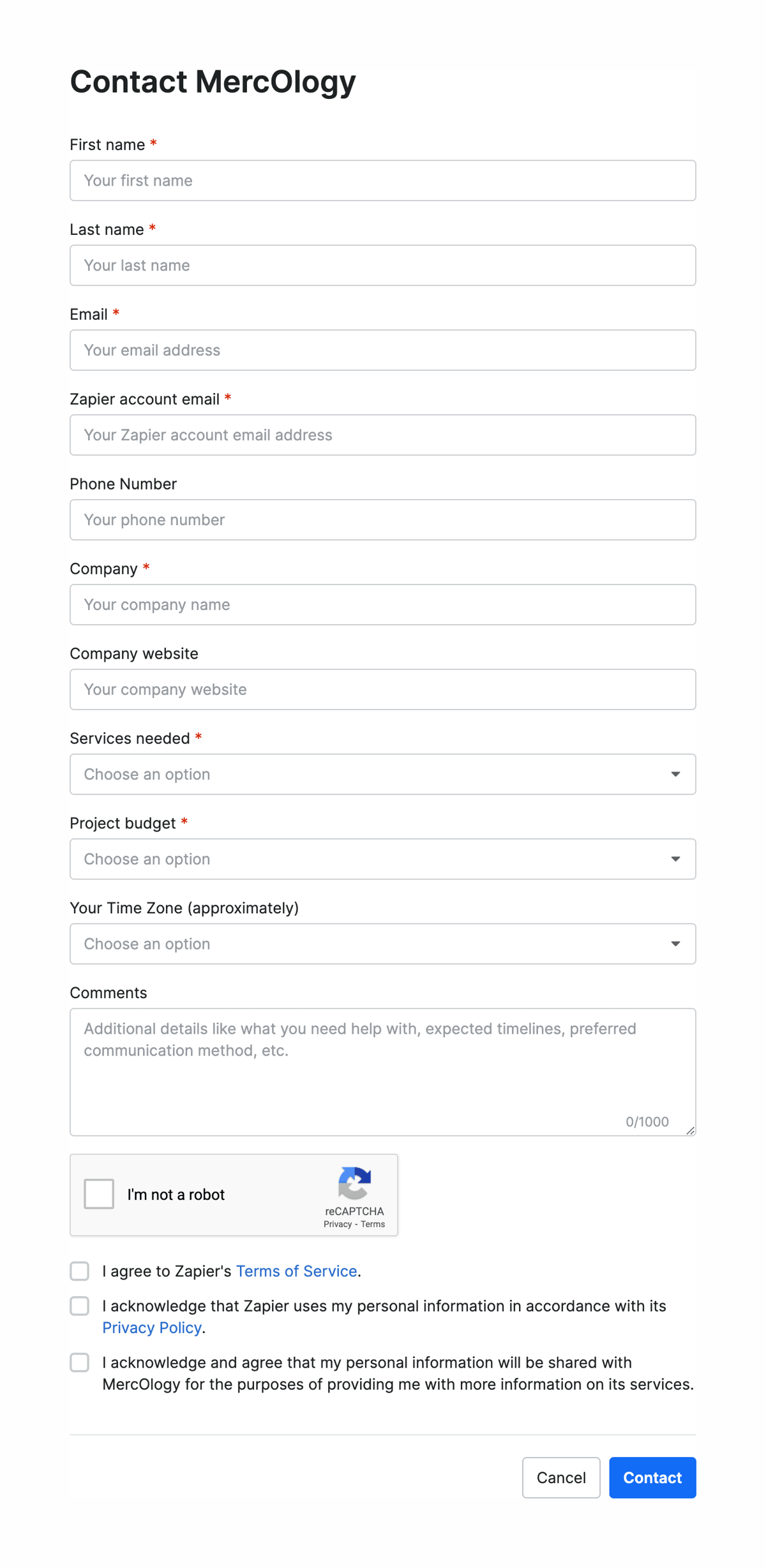 Zapier
				form element ui component