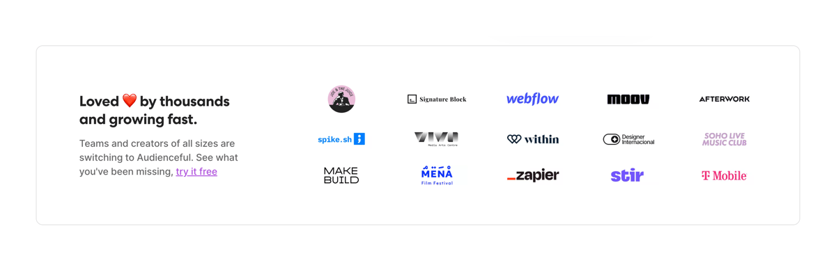 Audienceful
				social proof ui component