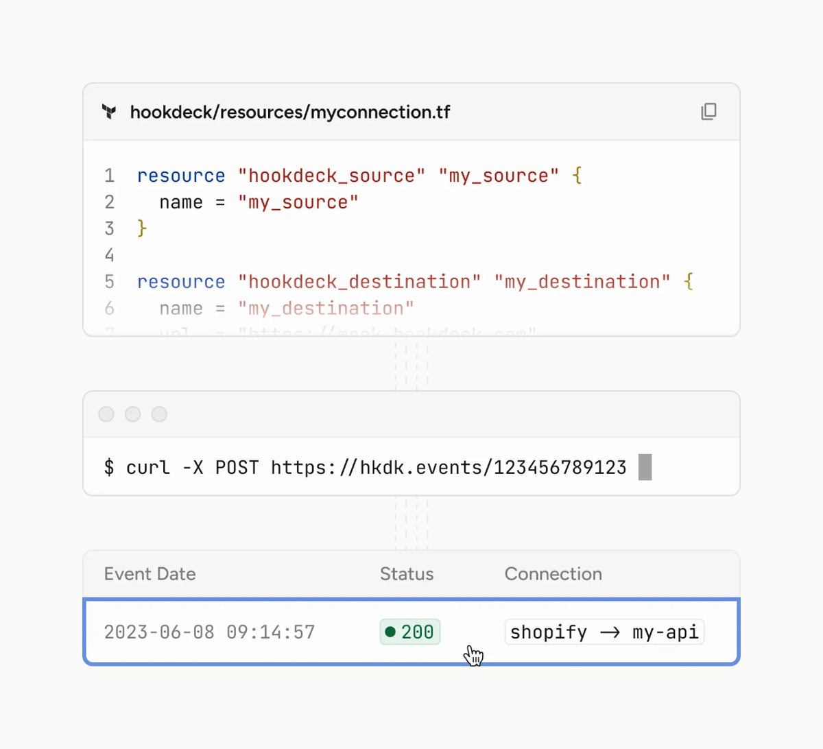 Hookdeck
				illustration ui component