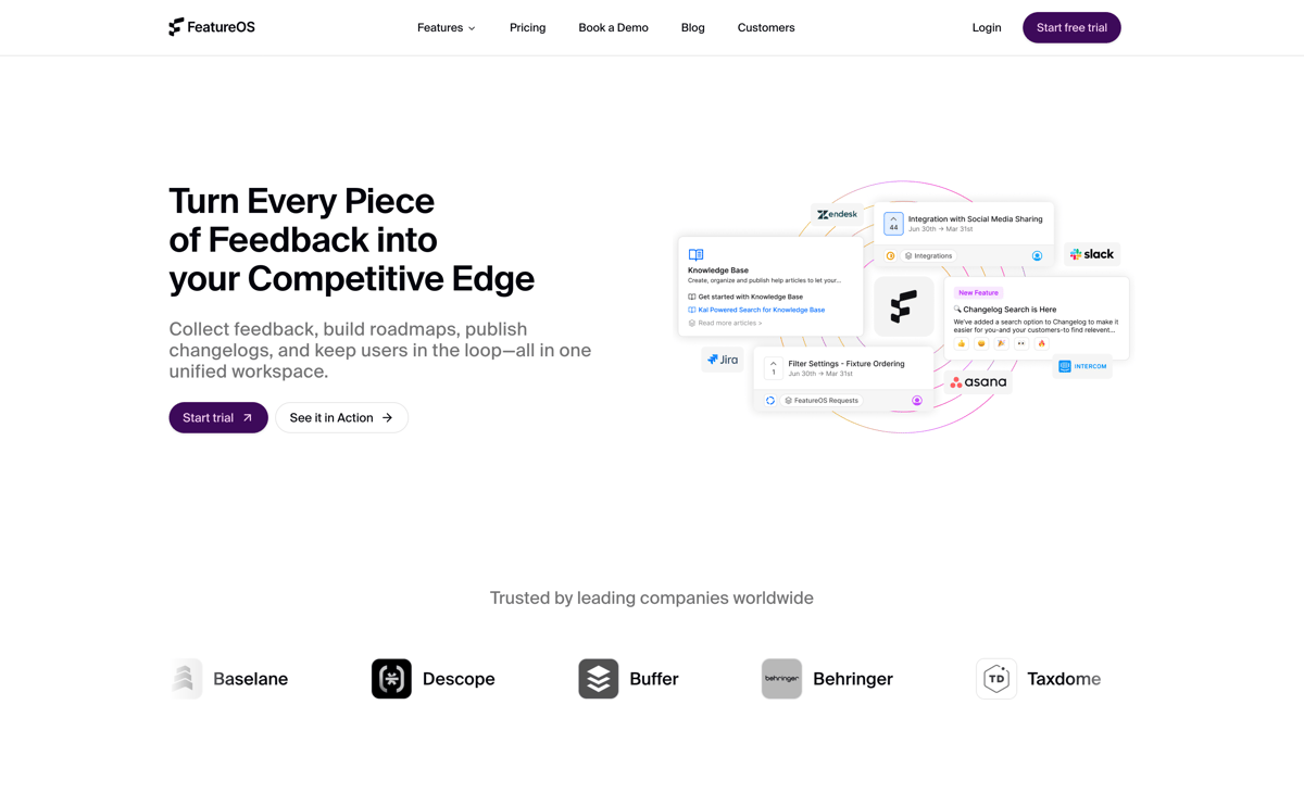 FeatureOS
				hero section ui component