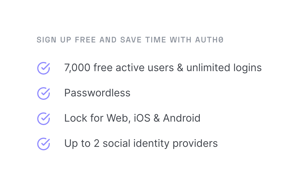 Auth0
				benefit list ui component