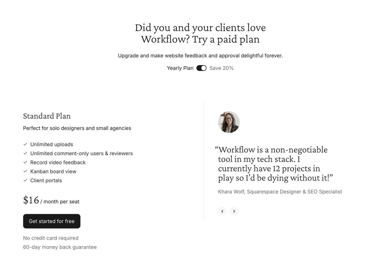 Workflow
			testimonials ui component