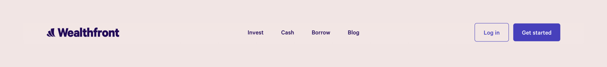 Wealthfront
				horizontal navigation ui component