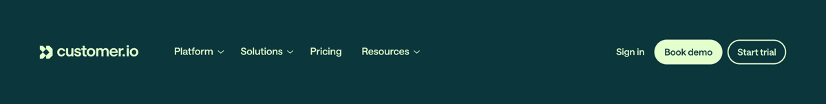 Customer.io
				header ui component