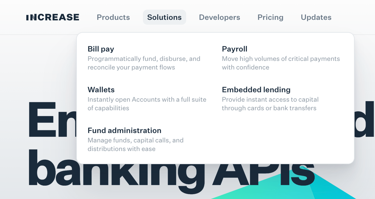 Increase
				flyout menu ui component