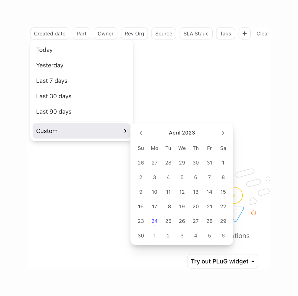 DevRev
				input date ui component