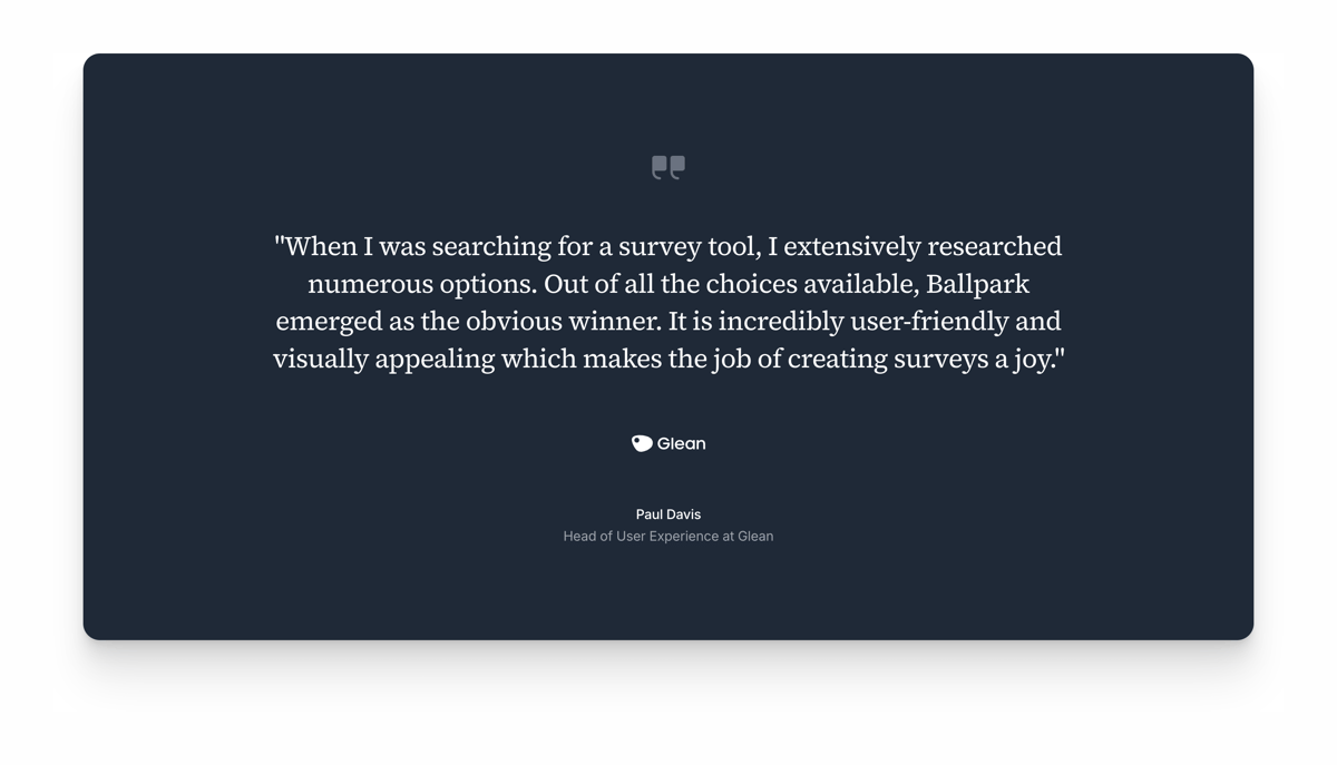 Ballpark
				testimonial ui component