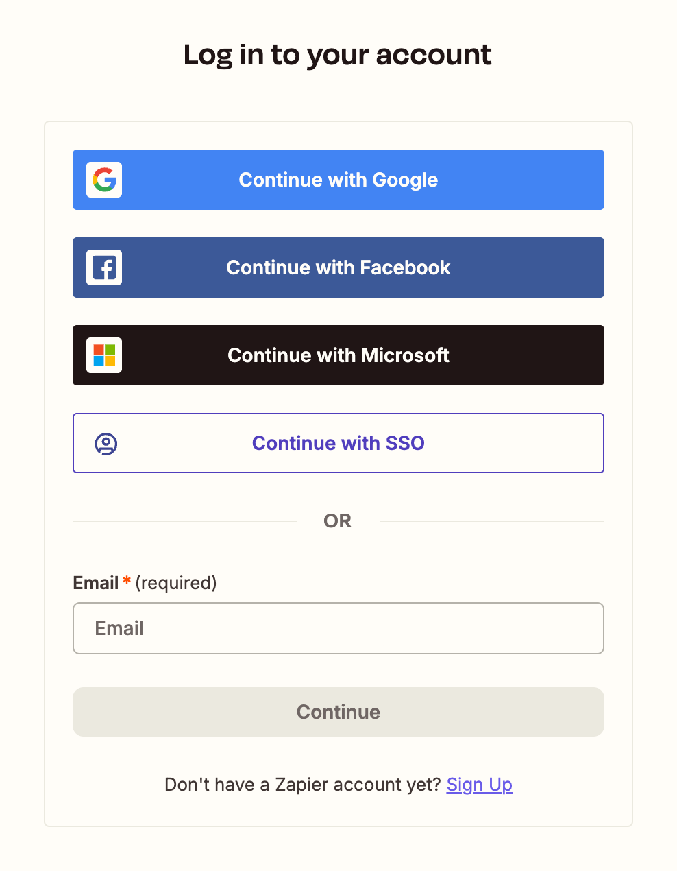 Zapier
				social login button ui component