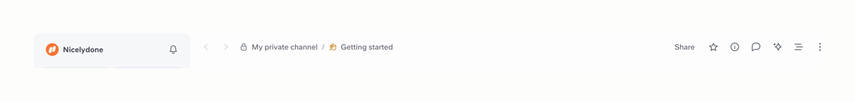 Slite
			navigation bar collaboration ui component