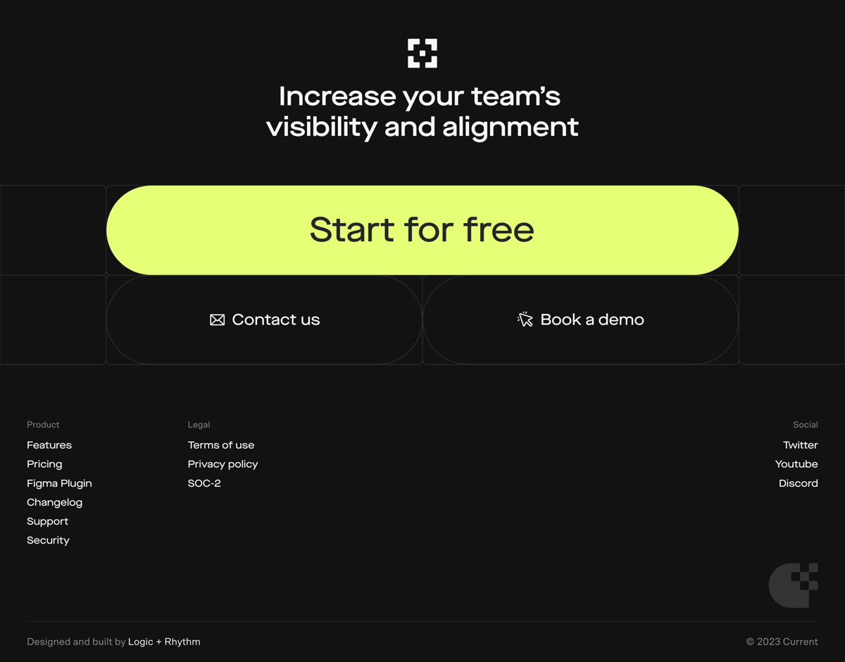 Current
				footer ui component