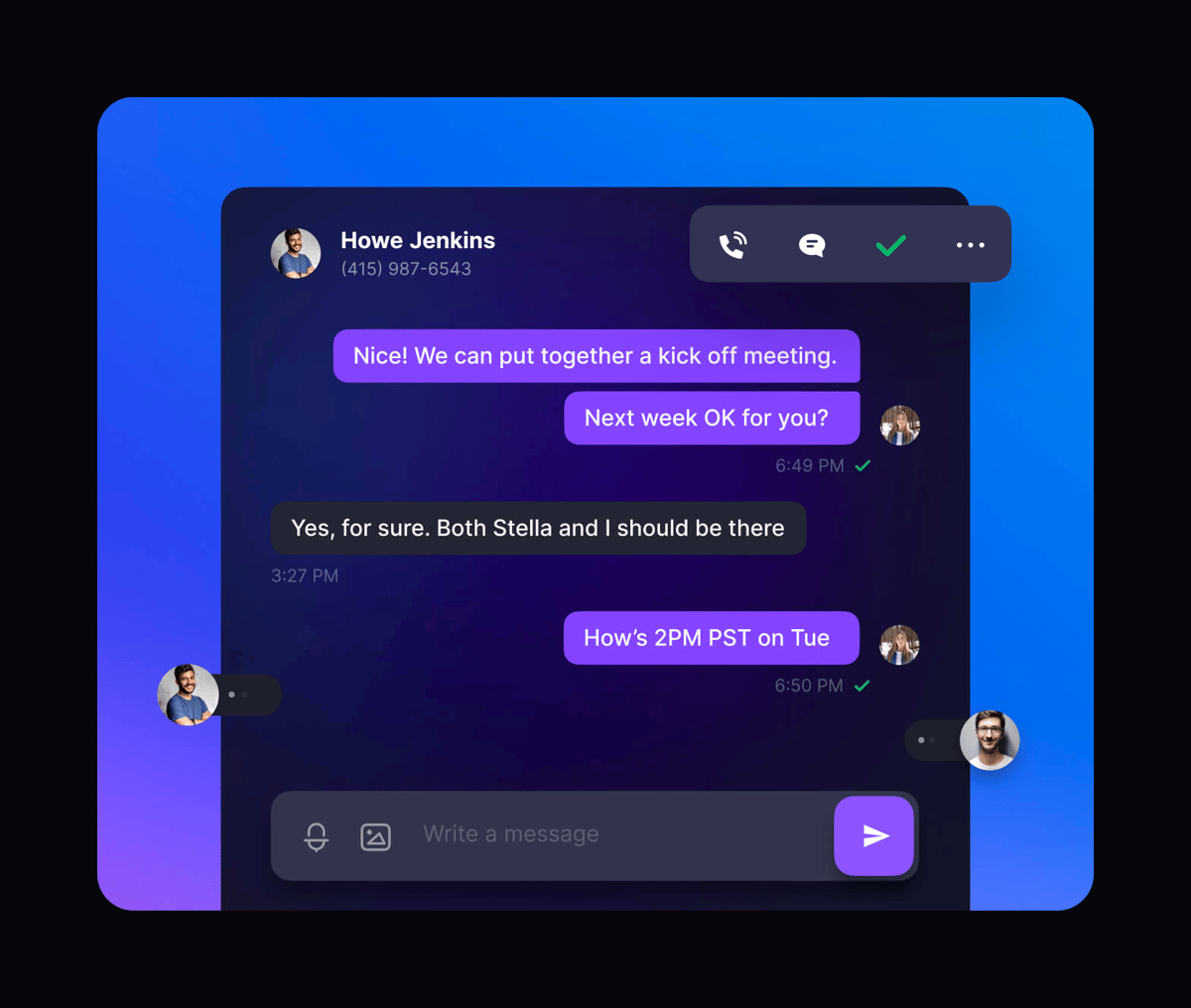 OpenPhone
				illustration ui component