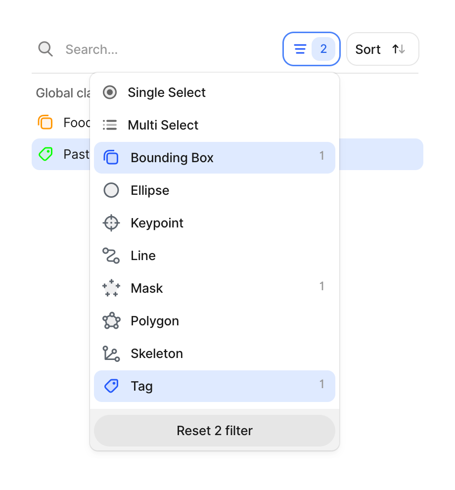 V7
				sorting & filtering ui component
