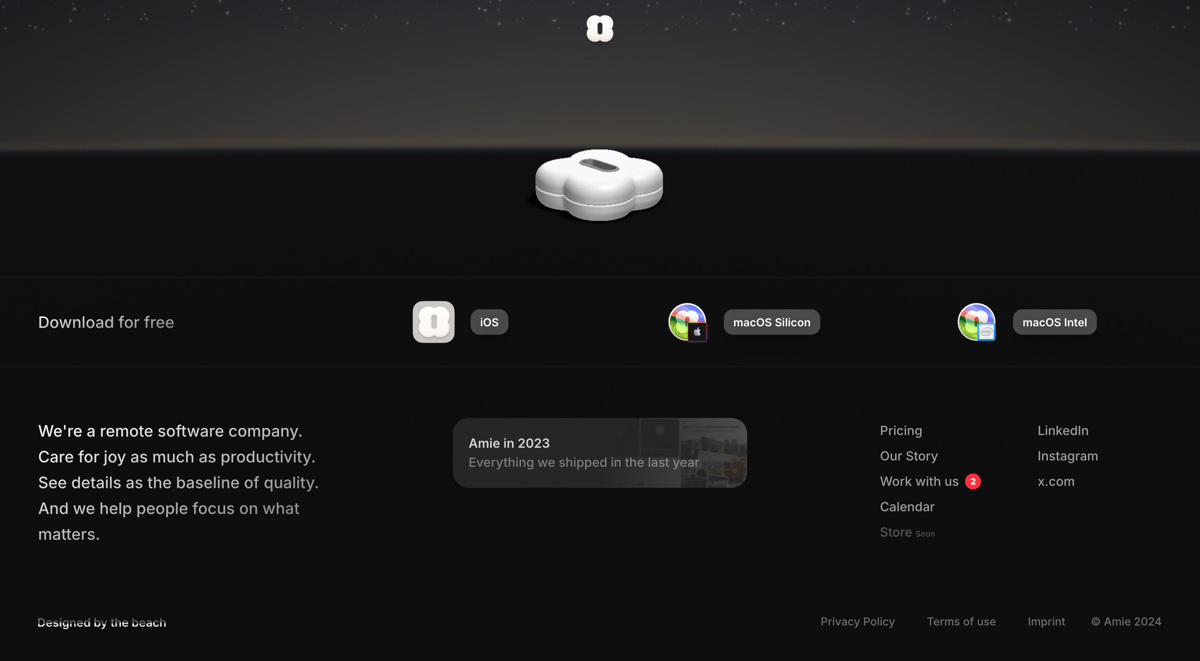 Amie
				footer ui component