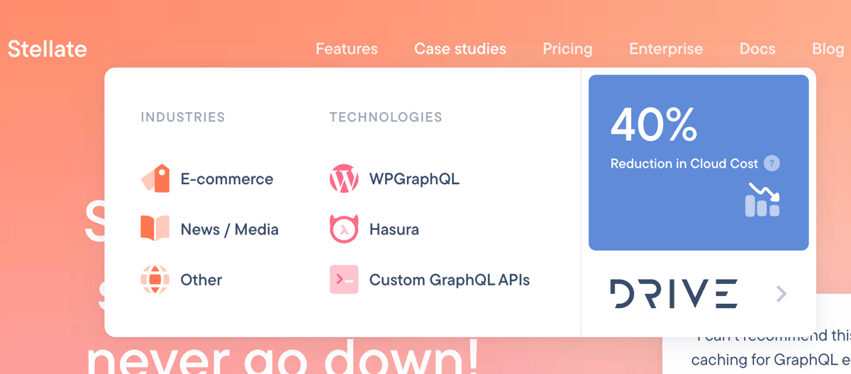 Stellate
				flyout menu ui component