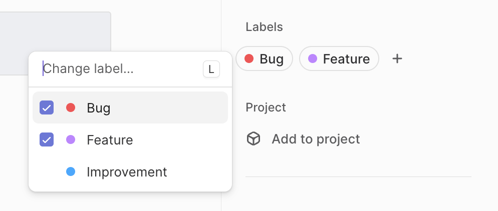Linear
			task management ui component