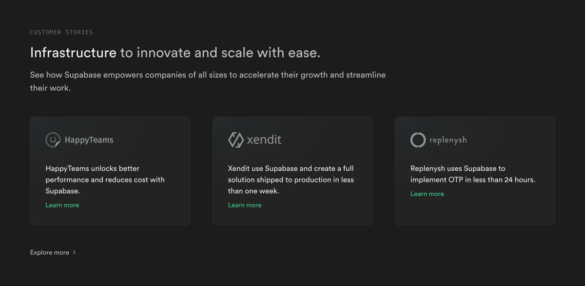 Supabase
				social proof ui component