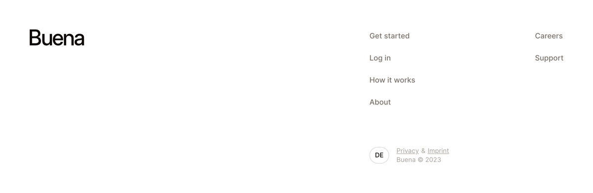 Buena
				footer ui component