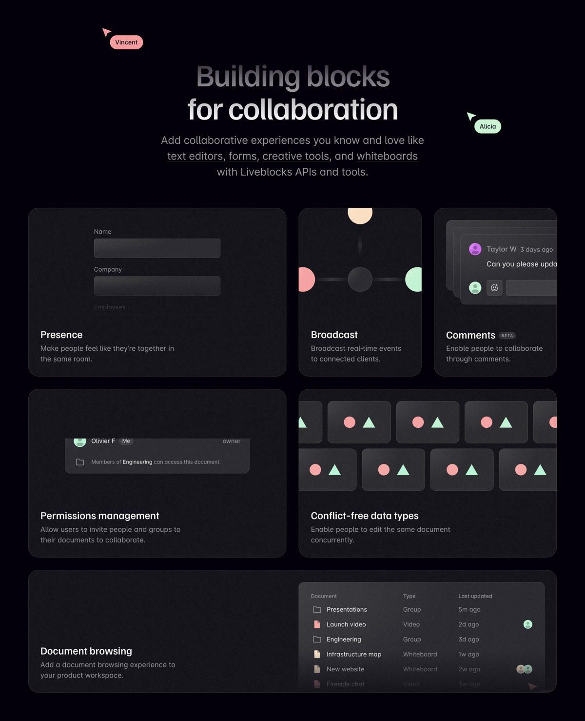 Liveblocks
				bento box ui component