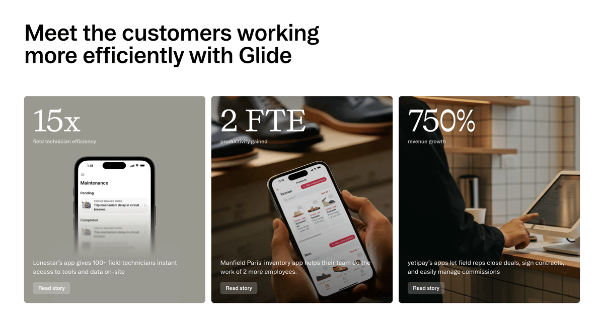 Glide
				social proof ui component