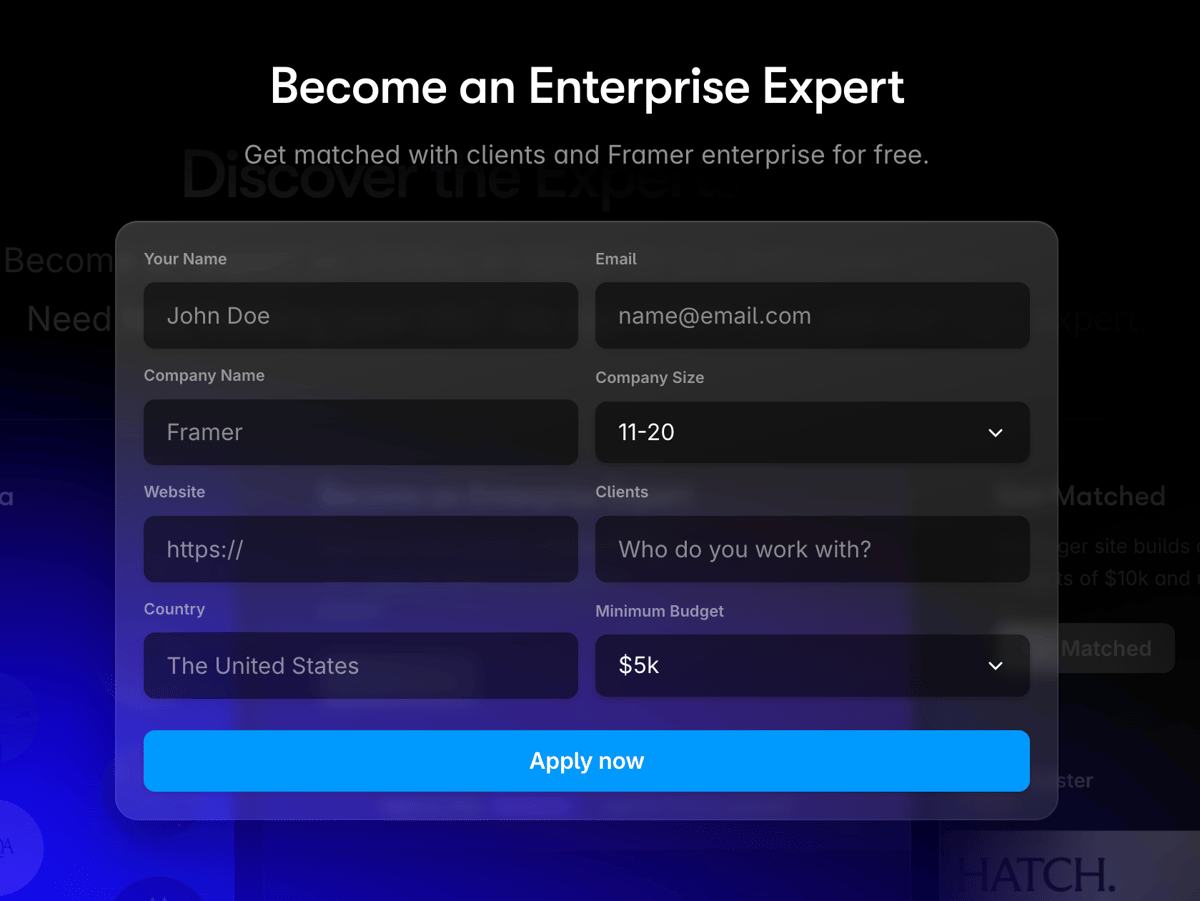 Framer
				form element ui component