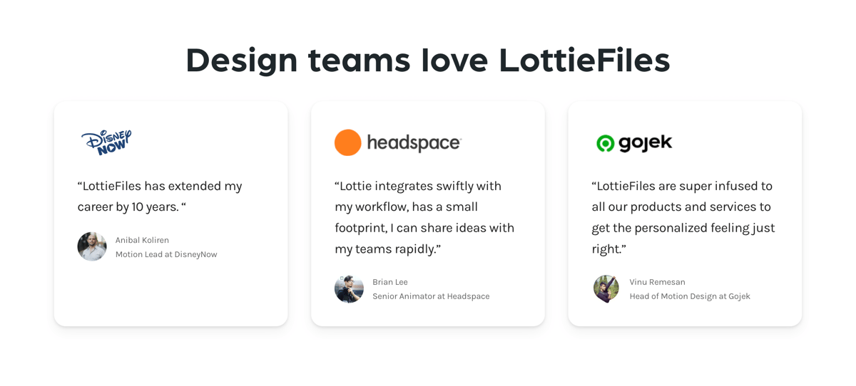 Lottie
				testimonial ui component