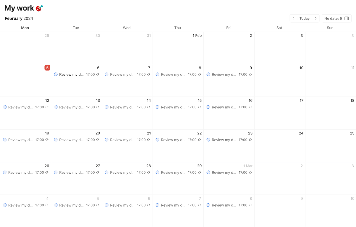 Todoist — Datepicker component