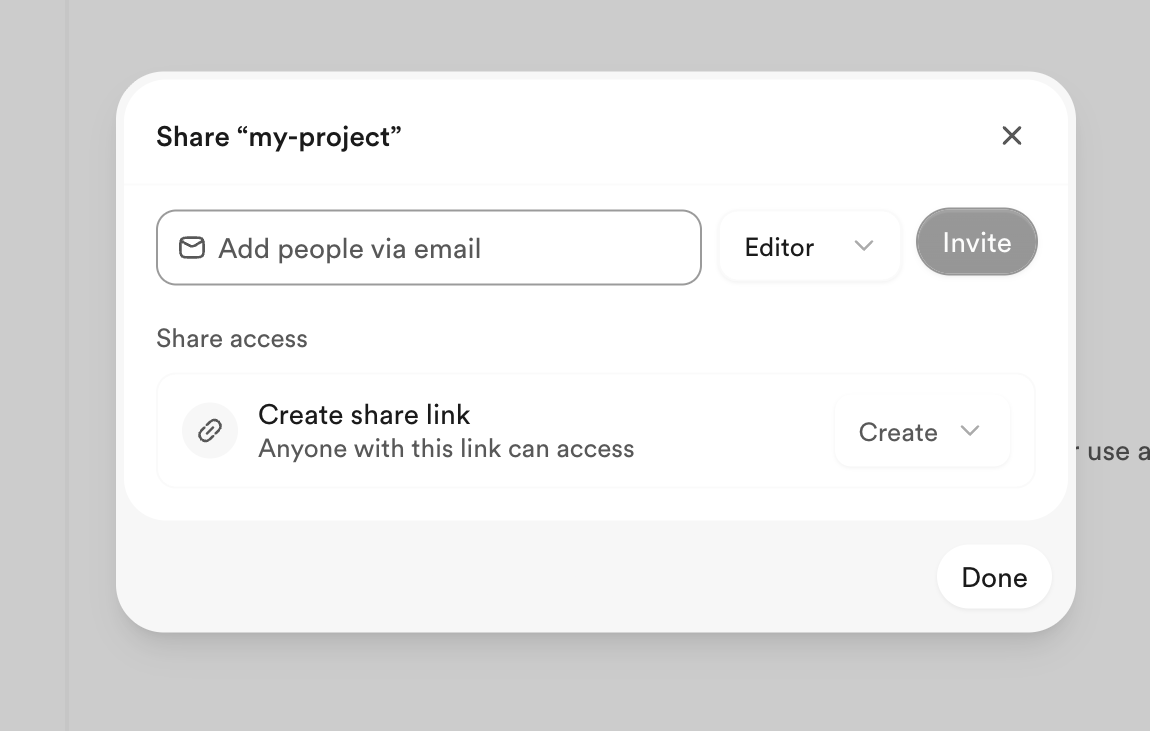 Bud — Modal component