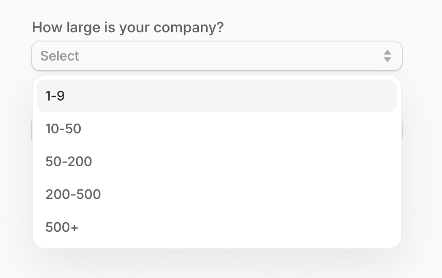 Tembo — Dropdown menu component