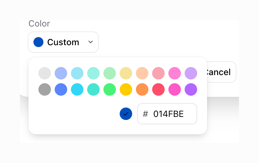 DevRev — Color picker component