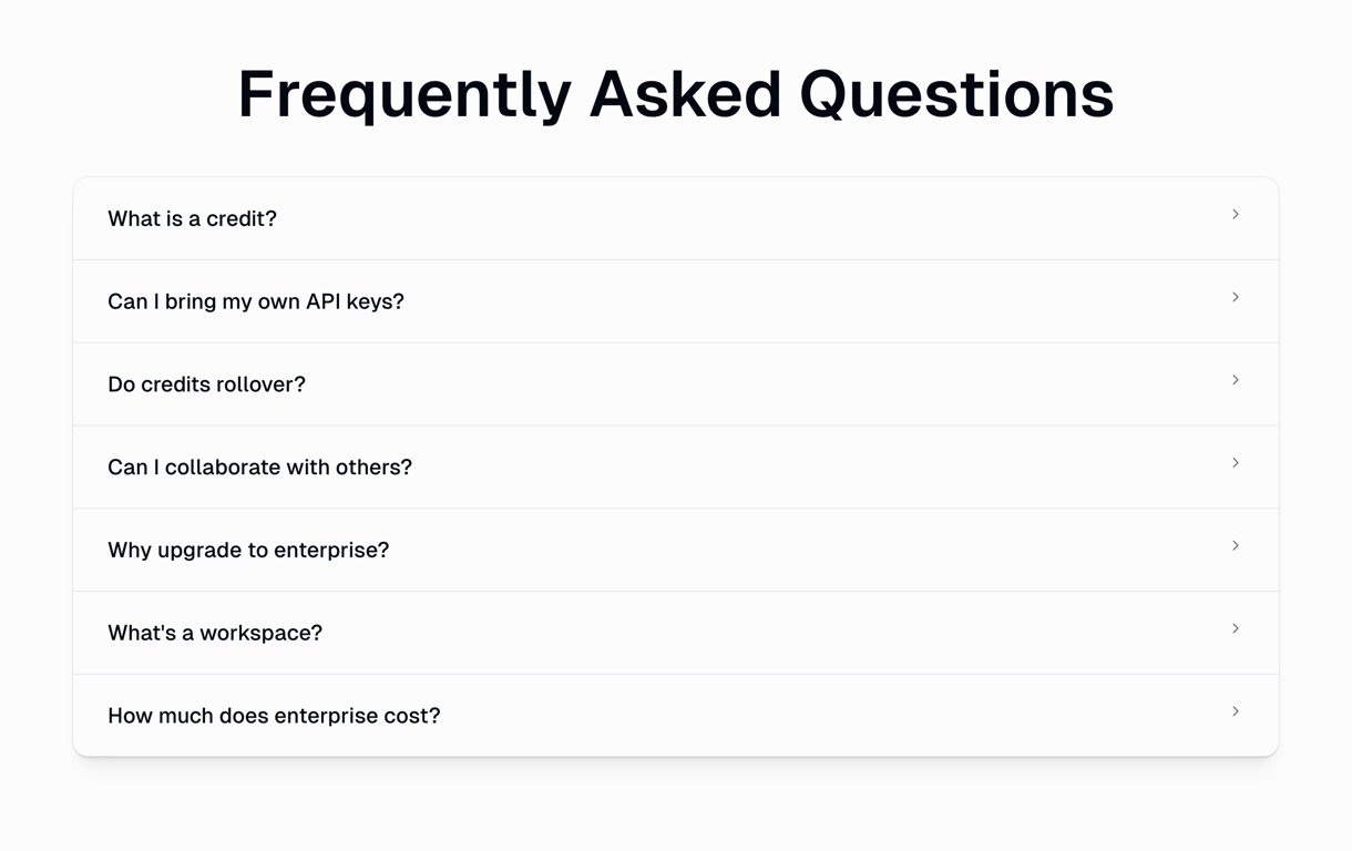 Gumloop — FAQ component