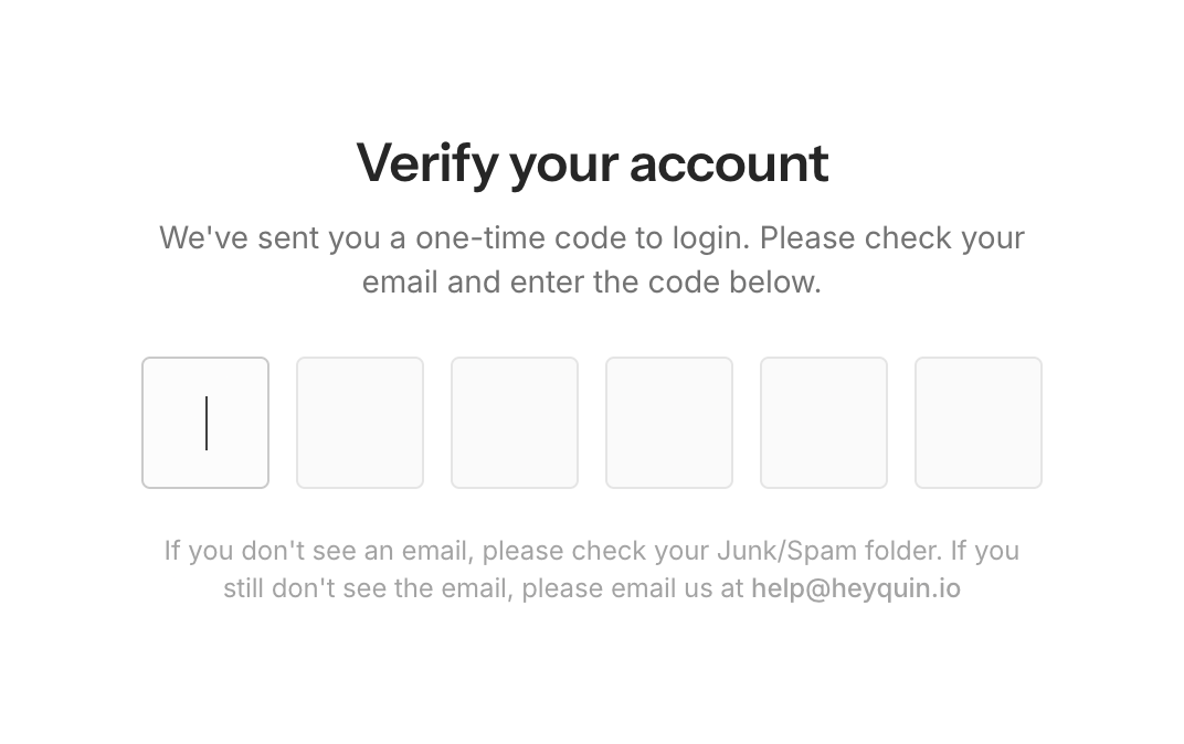 Quin — Input code component