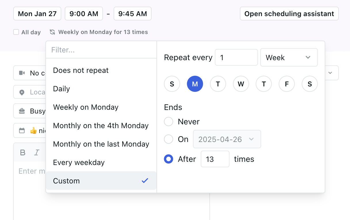Motion — Datepicker component
