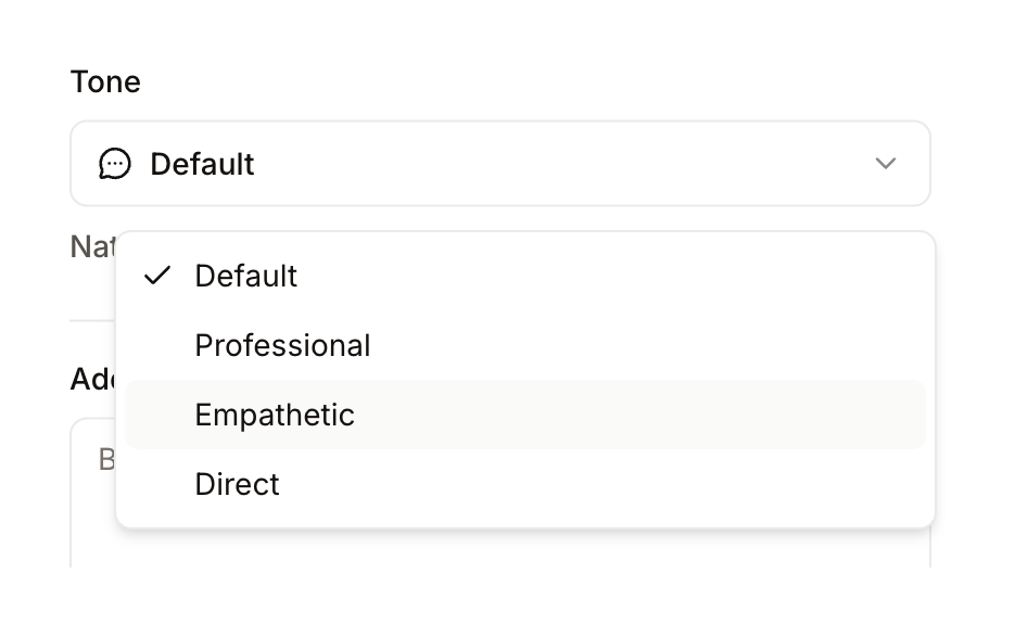 Mistral — Input select component