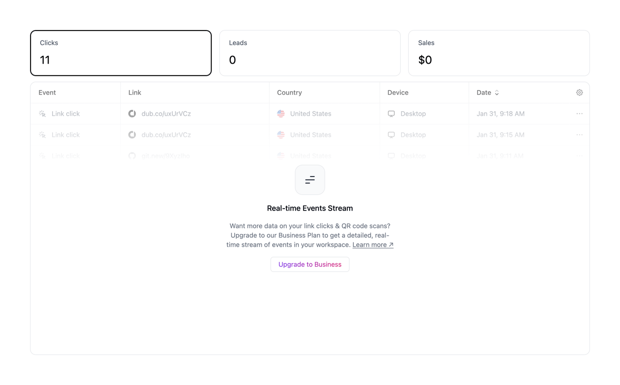 Dub — Upgrade your plan component
