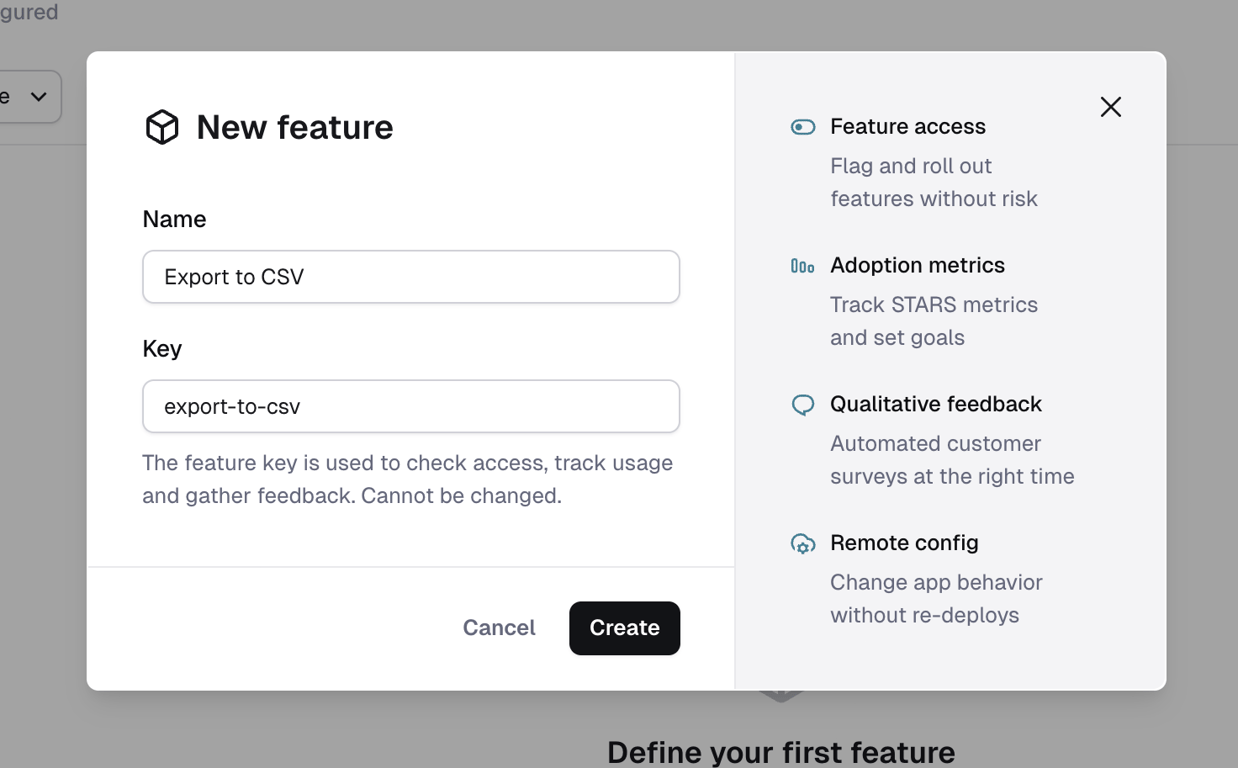 Reflag — Modal component